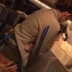 機内サービス中にチカン師から無理やりイカされるCA